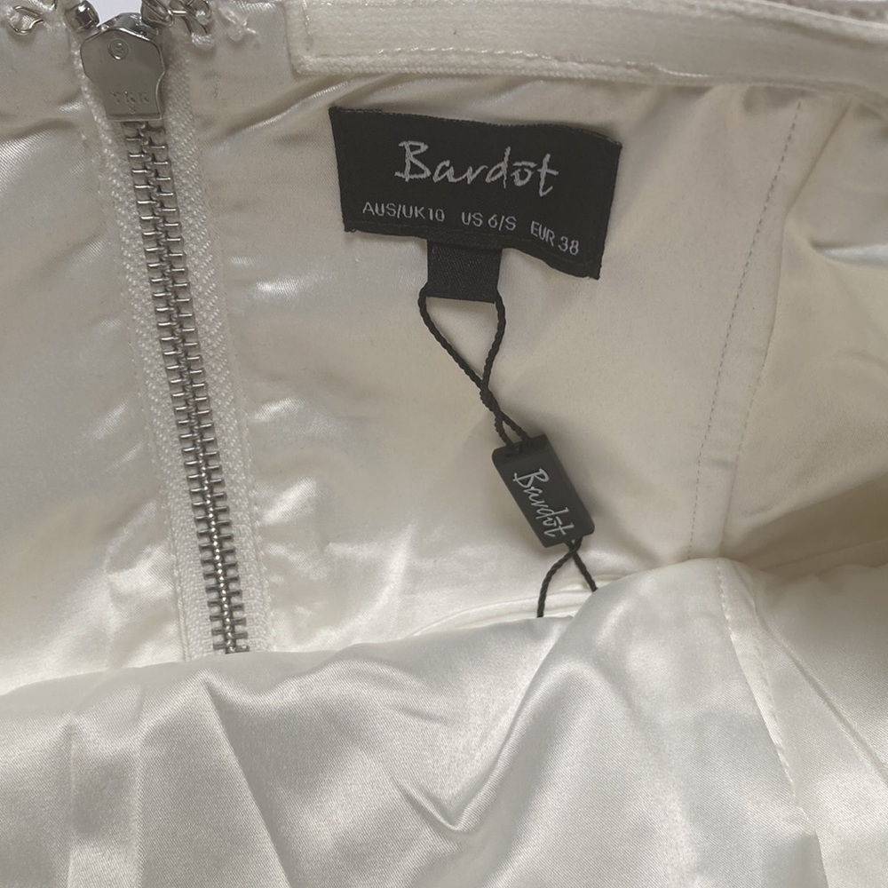 Bardot Ivory Off-Shoulder Ruffle Mini Dress - Picture 6 of 10